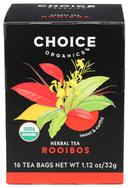 Choice Organic Teas Rooibos Red Bush Tea - 16 bags per pack -- 6 packs per case.