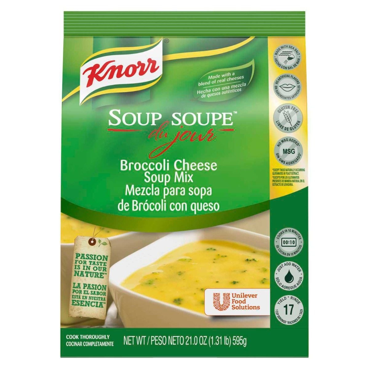 Single Knorr Professional Soup Du Jour Broccoli Cheese Soup Mix, 21 Ounce