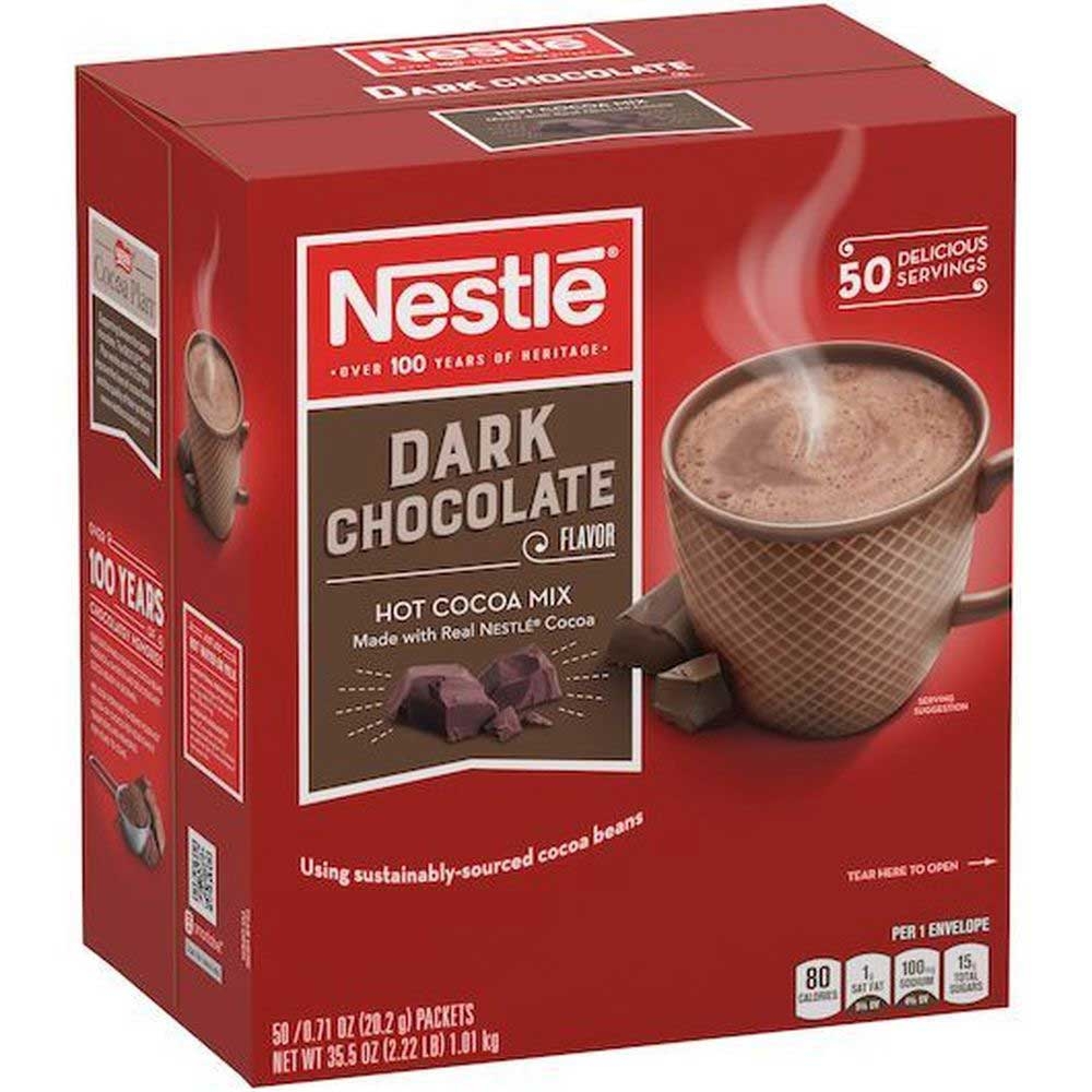 Nestle Dark Rich Hot Cocoa Mix, 0.71 Ounce -- 300 Per Case