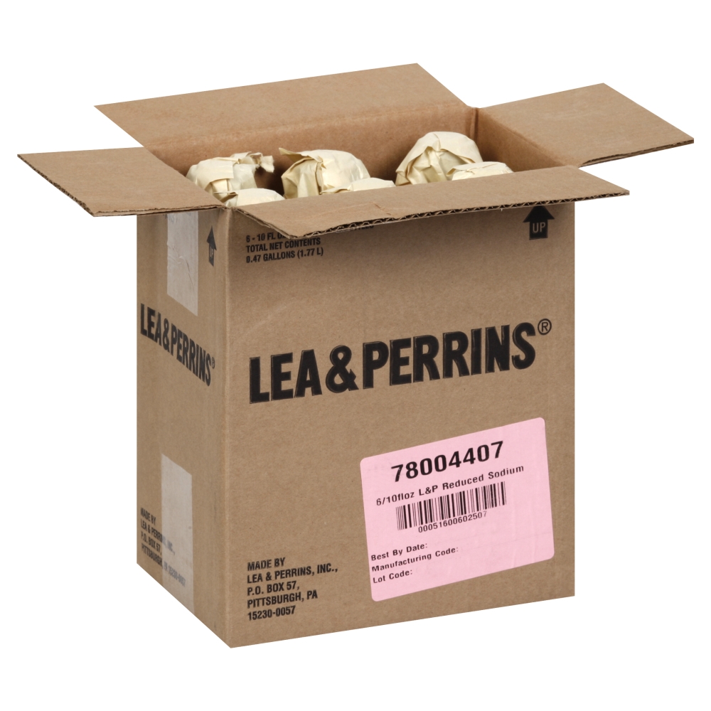 Lea & Perrins Reduced Sodium Worcestershire Sauce, 10 Ounce -- 6 Per Case