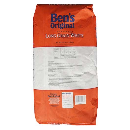 Ben's Original Converted Long Grain White Rice, 25 Pound