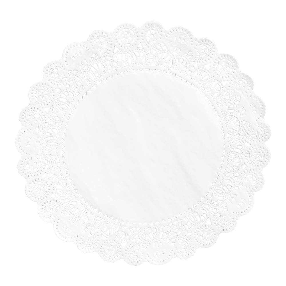 Lapaco Glassine Round Normandy Lace Doilie, 10 inch -- 5000 per case.