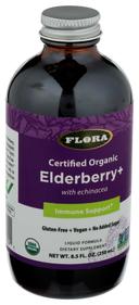 Flora Elderberry Plus Immune Support Organic Dietary Supplement, 8.5 Fluid Ounce