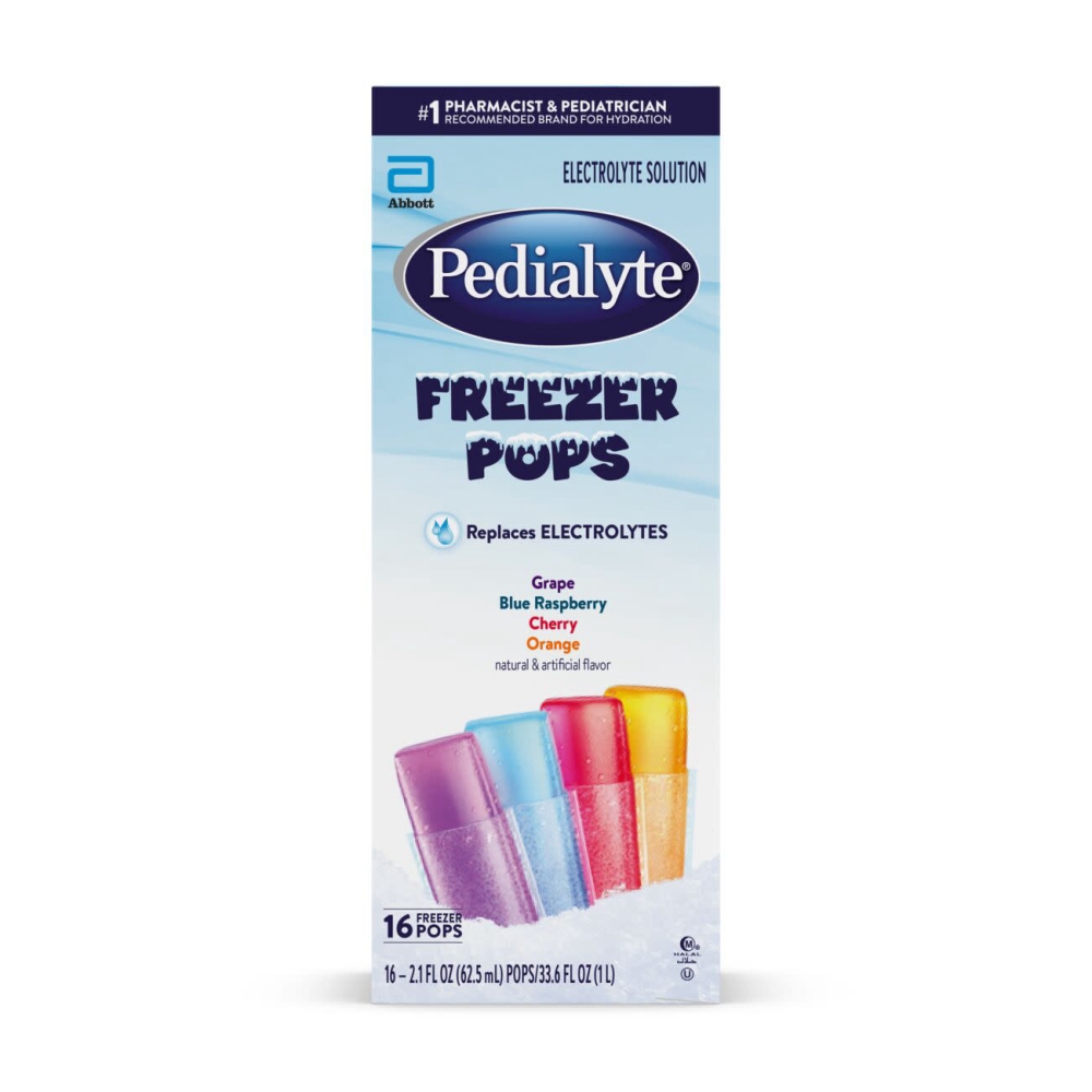 Pedialyte Freezer Pops, 33.6 Ounce, 16 Count -- 4 Per Case