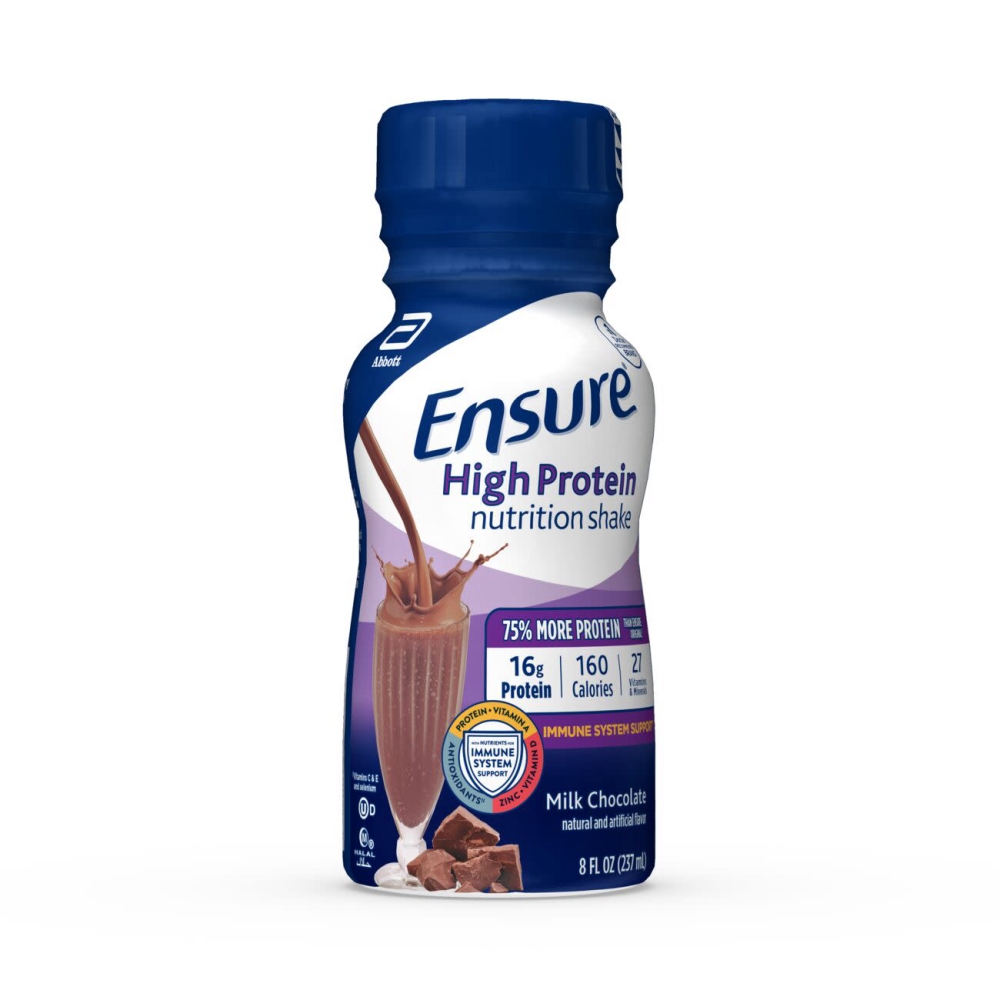 Ensure Active High Protein Milk Chocolate Nutrition Shake, 8 Ounce -- 24 Per Case