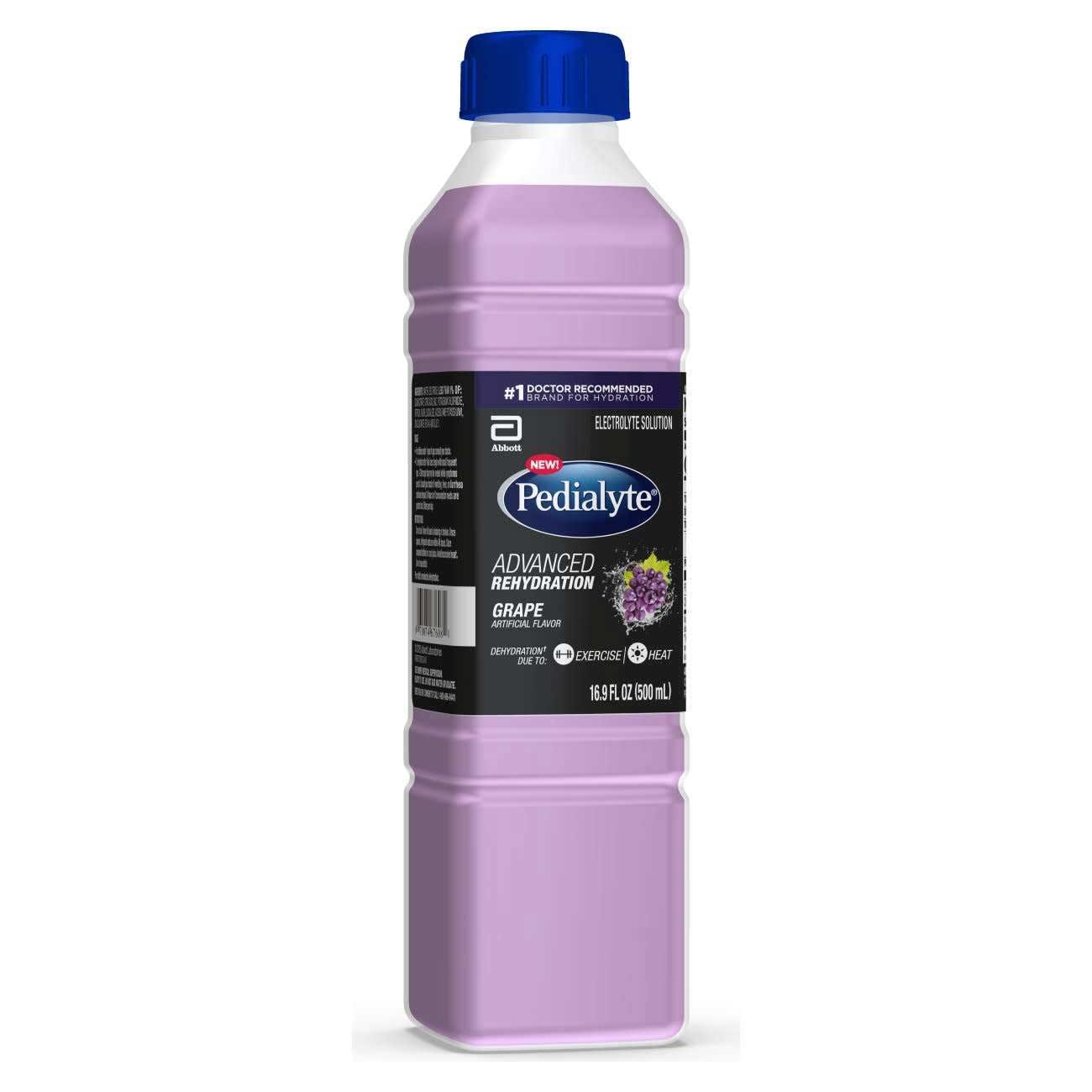 Pedialyte Advanced Rehydration Grape Electrolyte Solution, 500 Ml -- 12 Per Case