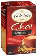 Twinings Chai Decaffeinated Tea Bag, 1.41 Ounce - 20 bags per pack -- 6 packs per case.