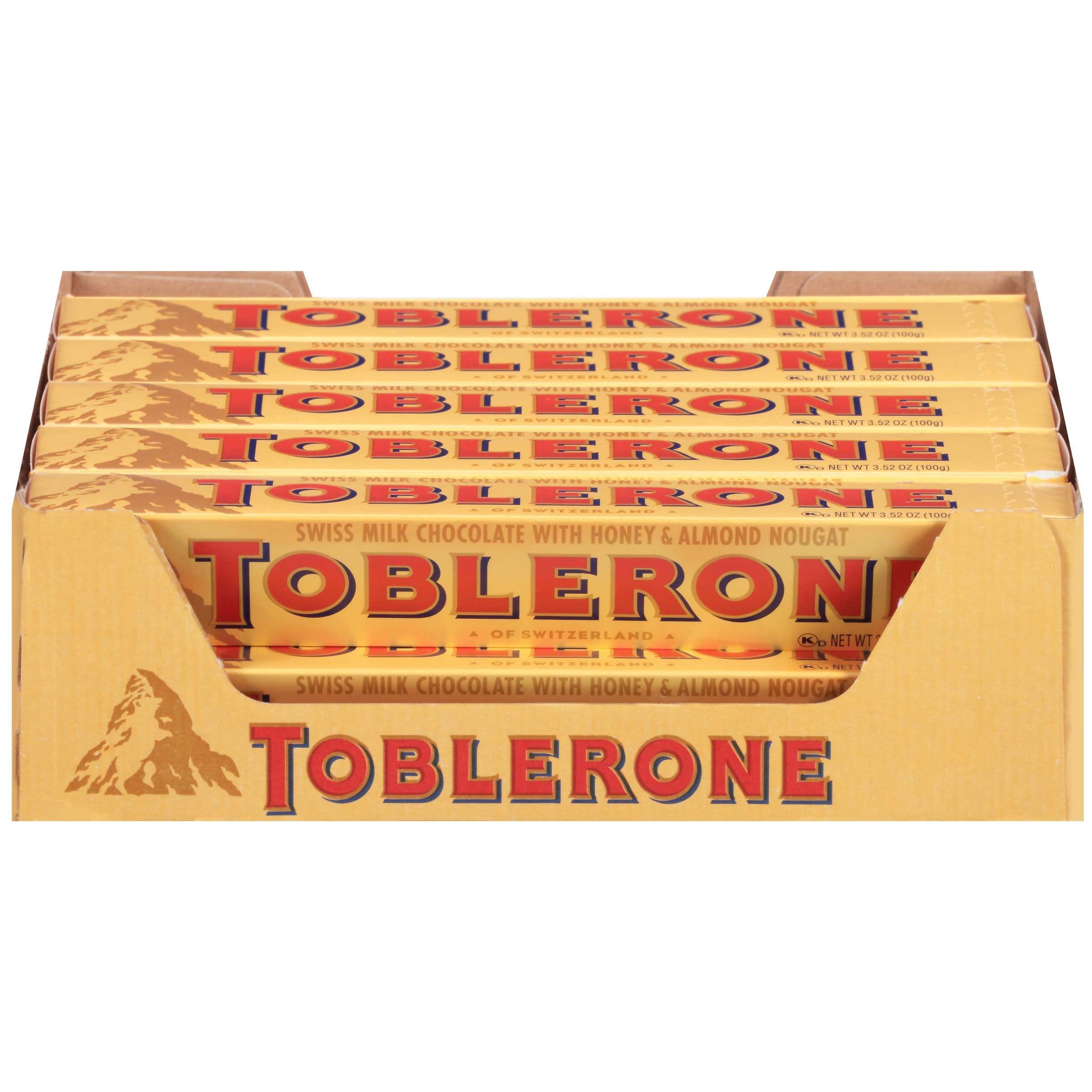 Toblerone Milk Chocolate Bar Candy, 3.52 Ounce -- 80 per case.