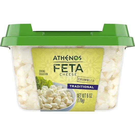 Athenos Traditional Crumbled Feta Cheese, 170 Gram -- 12 per case