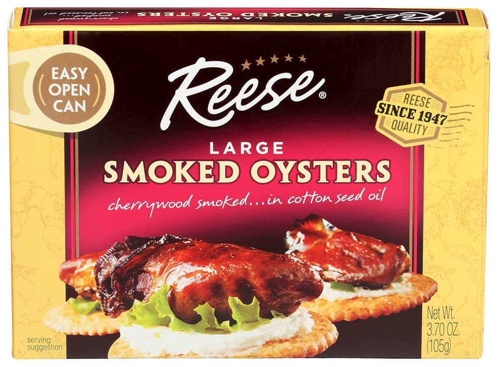 Reese Large Smoked Oysters, 3.7 Ounce -- 10 Per Case