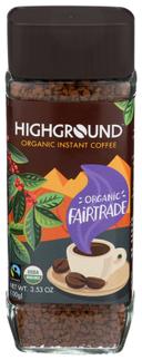 Highground Organic Regular Instant Coffee, 3.53 Ounce -- 6 per case