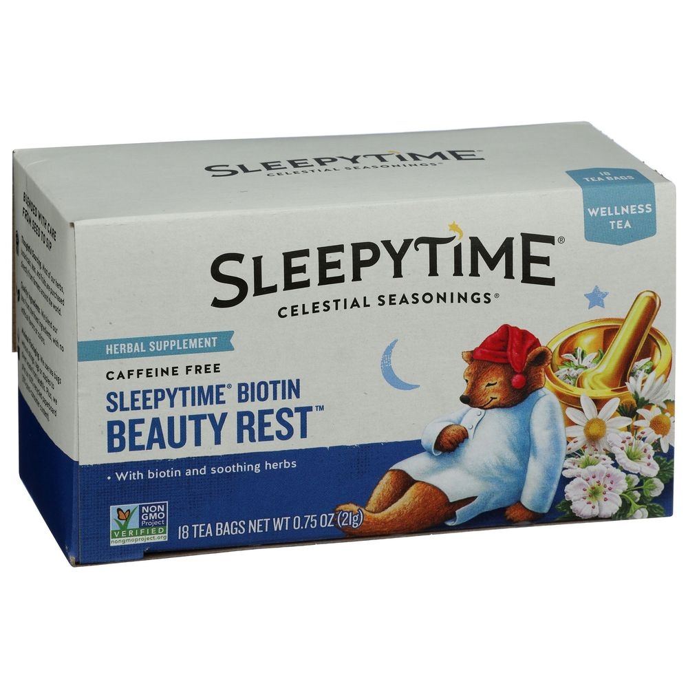 Celestial Seasonings Sleepytime Biotin Beauty Rest Tea, 18 tea bags -- 6 per case