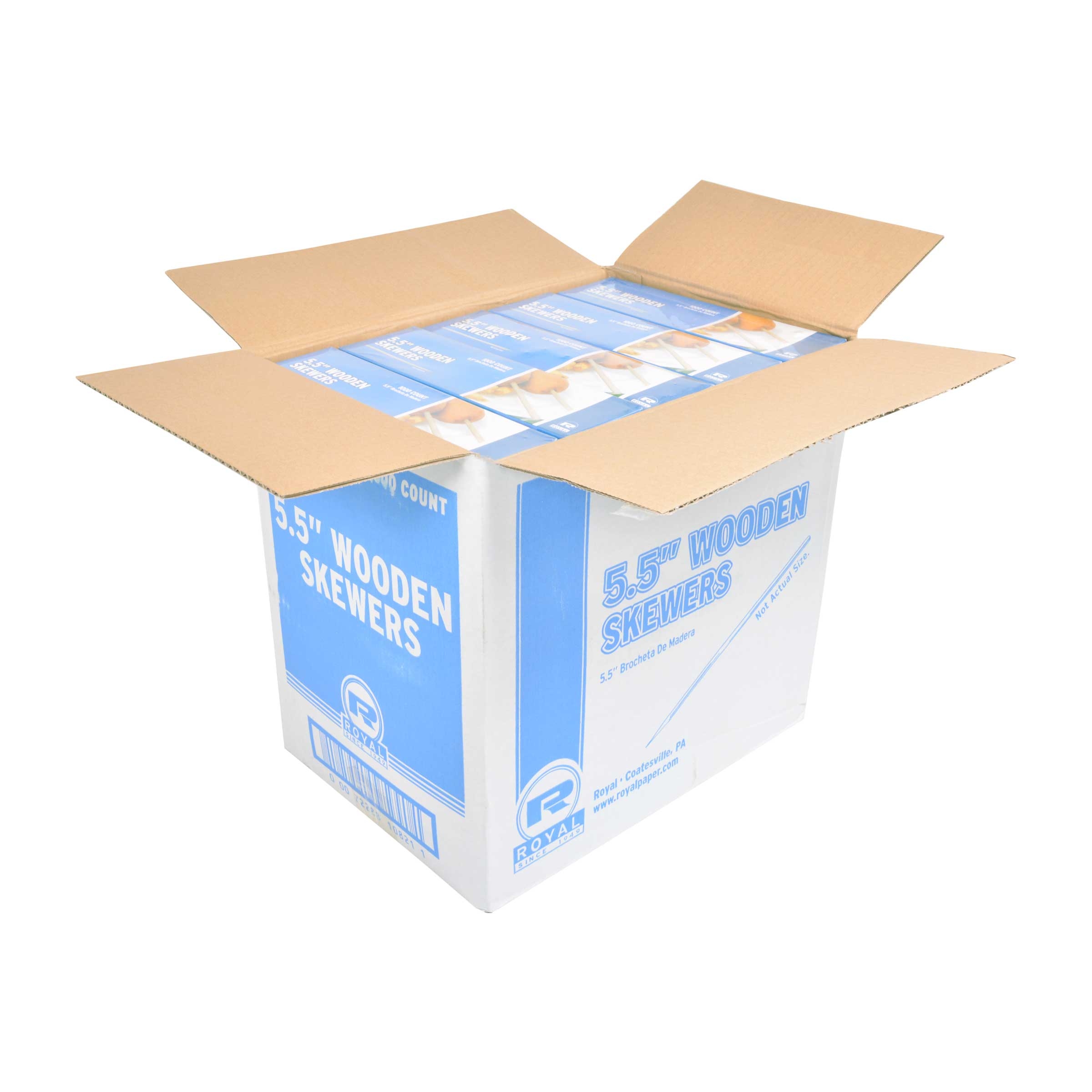 Royal 5.5 Inch Wood Skewer, 1000 Count -- 10 Per Case