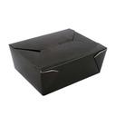 Royal Number 8 Black Folded Takeout Box, 6 x 4.75 x 2.5 inch -- 300 per case