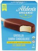 Aldens Organic Vanilla Dark Chocolate Ice Cream Bar, 3 Fluid Ounce - 3 count per pack -- 12 packs per case