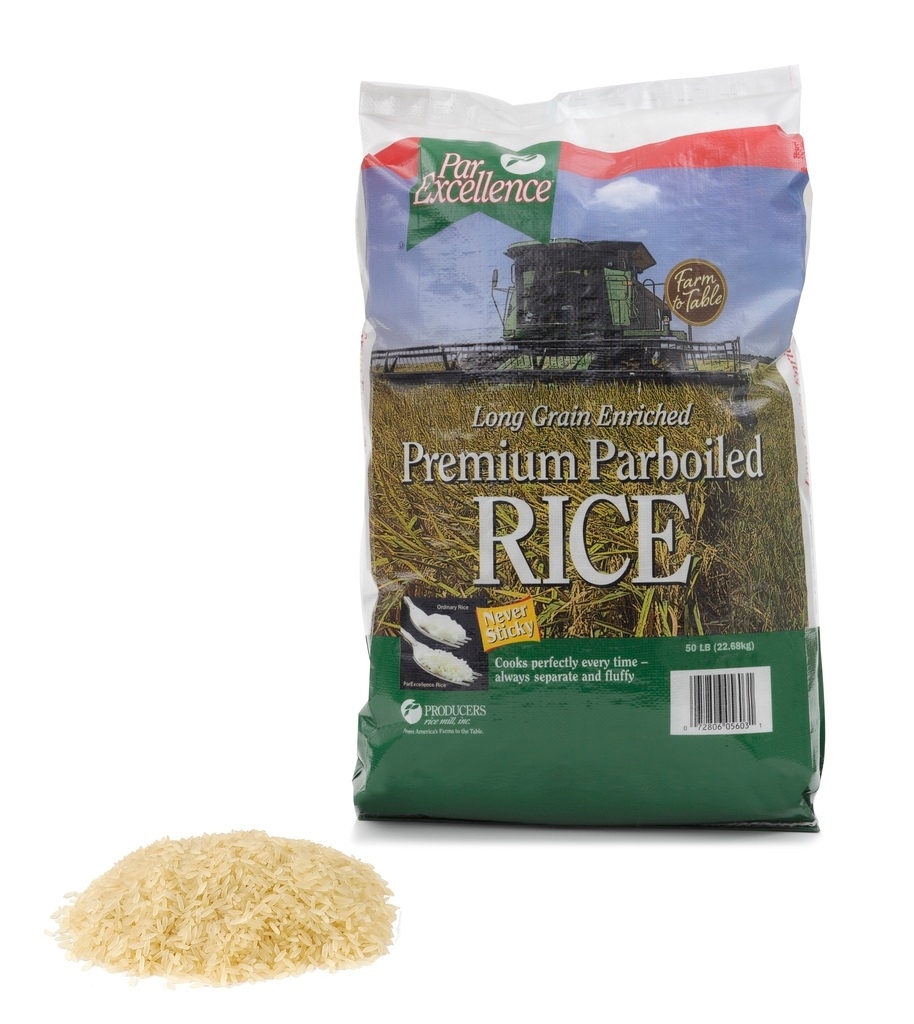 Producers Rice Parexcellence Parboiled Rice Bag, 50 Pound.
