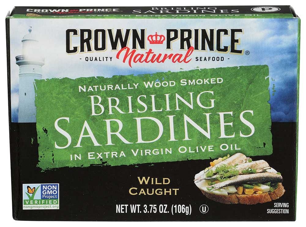 Crown Prince Brisling Sardines in Extra Virgin Olive Oil, 3.75 Ounce -- 12 per case.