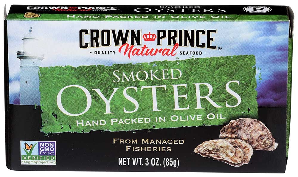 Crown Prince Smoked Oysters In Pure Olive Oil, 3 Ounce -- 18 Per Case