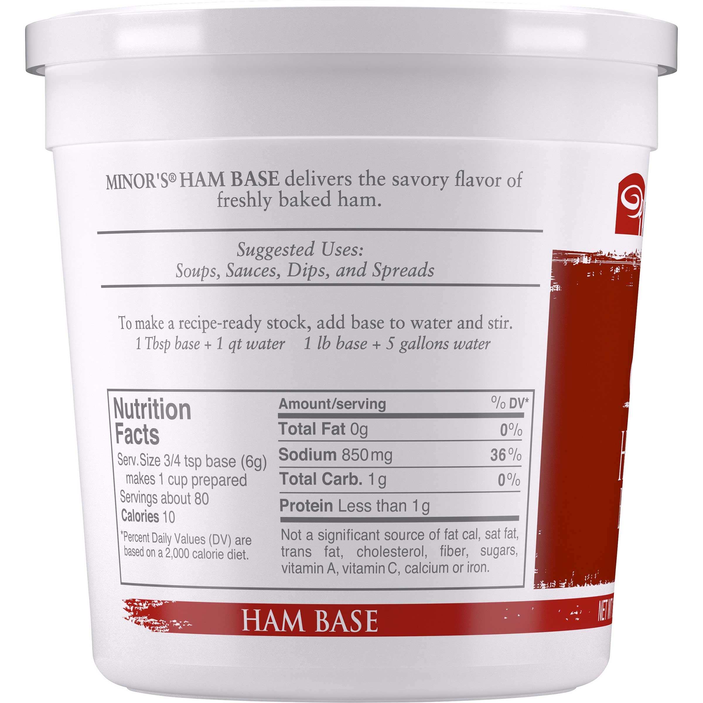 Nestle Minors No Added MSG Ham Base, 1 Pound -- 6 per case.