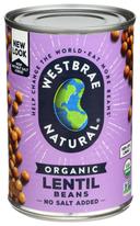 Westbrae Natural Fat Free Organic Lentil Beans, 15 Ounce -- 12 per case.