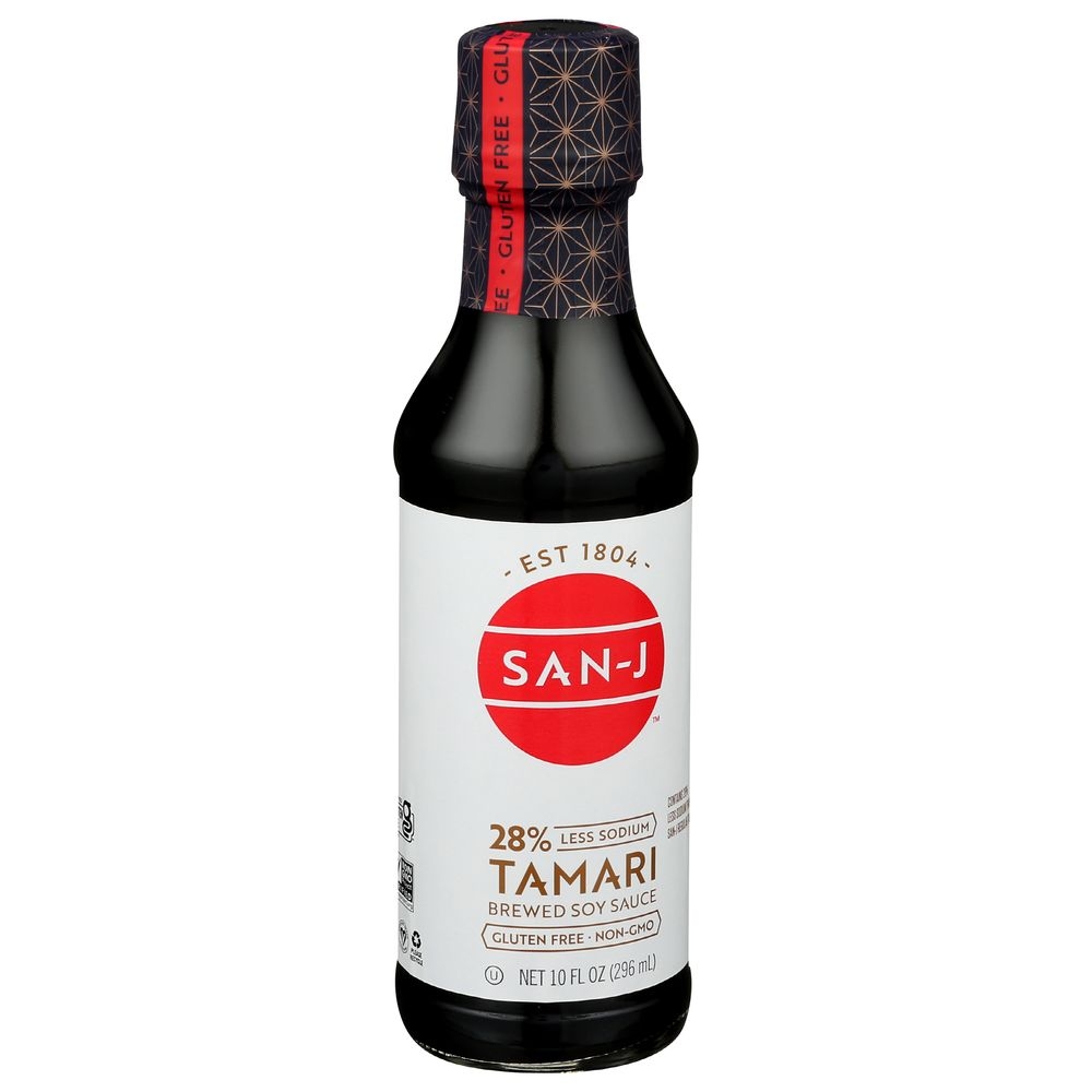 San J Sauce Tamari Lite Soy - 10 ounce -- 6 per case.