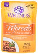 Wellness Healthy Indulgence Morsels Chicken and Salmon Adult Cat Food, 3 Ounce -- 24 per case.