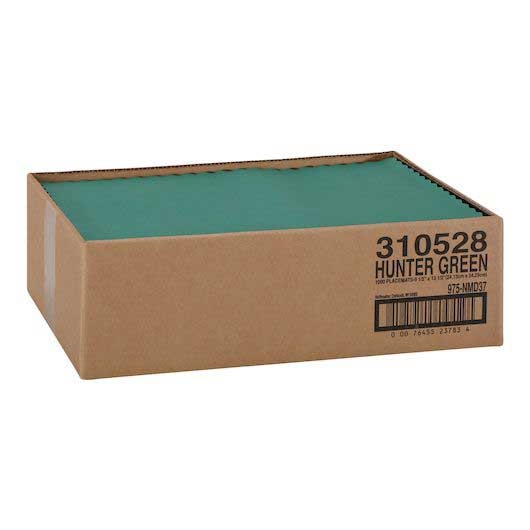 Hoffmaster Hunter Green Paper Placemat, 9.5 x 13.5 inch -- 1000 per case