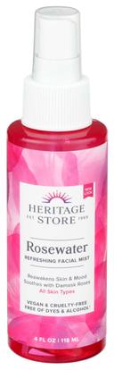 Heritage Store Rose Petals Rosewater, 4 Fluid Ounce