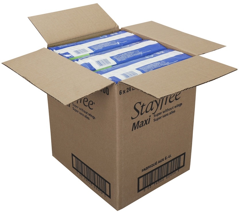 Stayfree Super Maxi Pad, 24 count per pack -- 6 per case