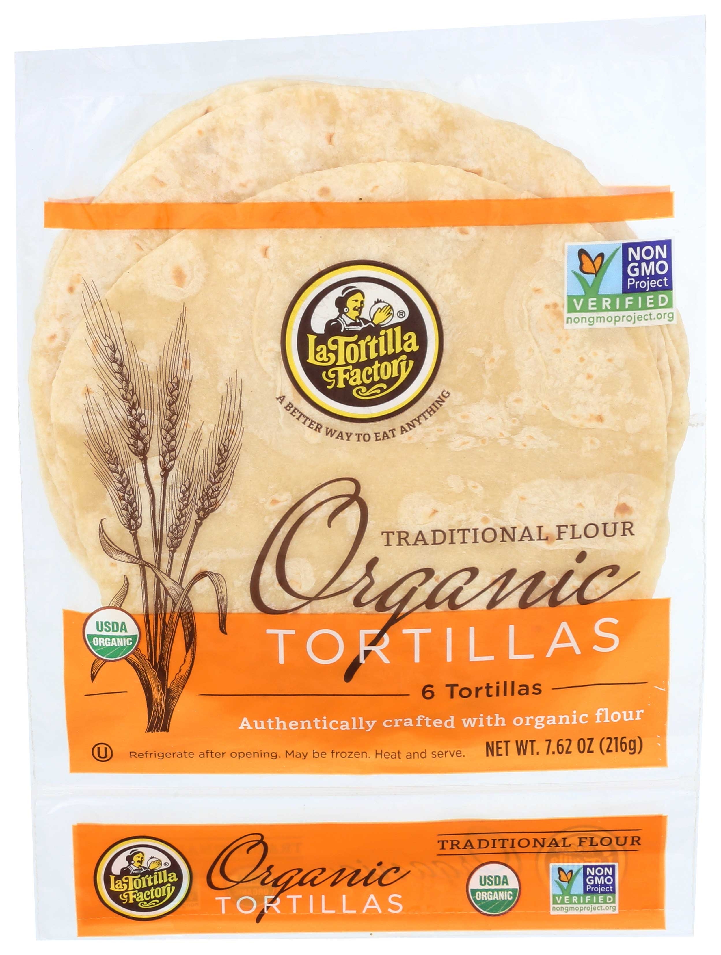 La Tortilla Factory Organic Traditional Flour Tortilla, 7.62 Ounce -- 10 per case