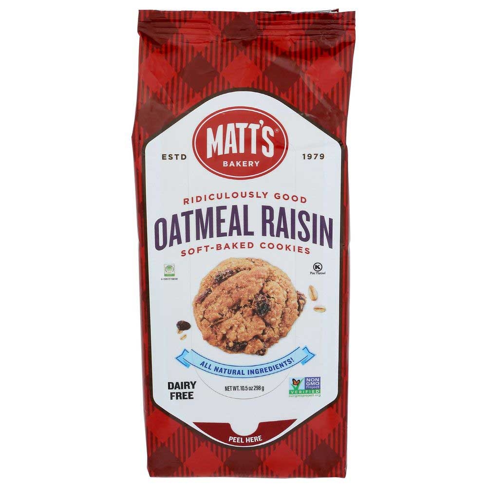 Matts Bakery Oatmeal Raisin Soft Baked Cookie, 10.5 Ounce -- 6 per case