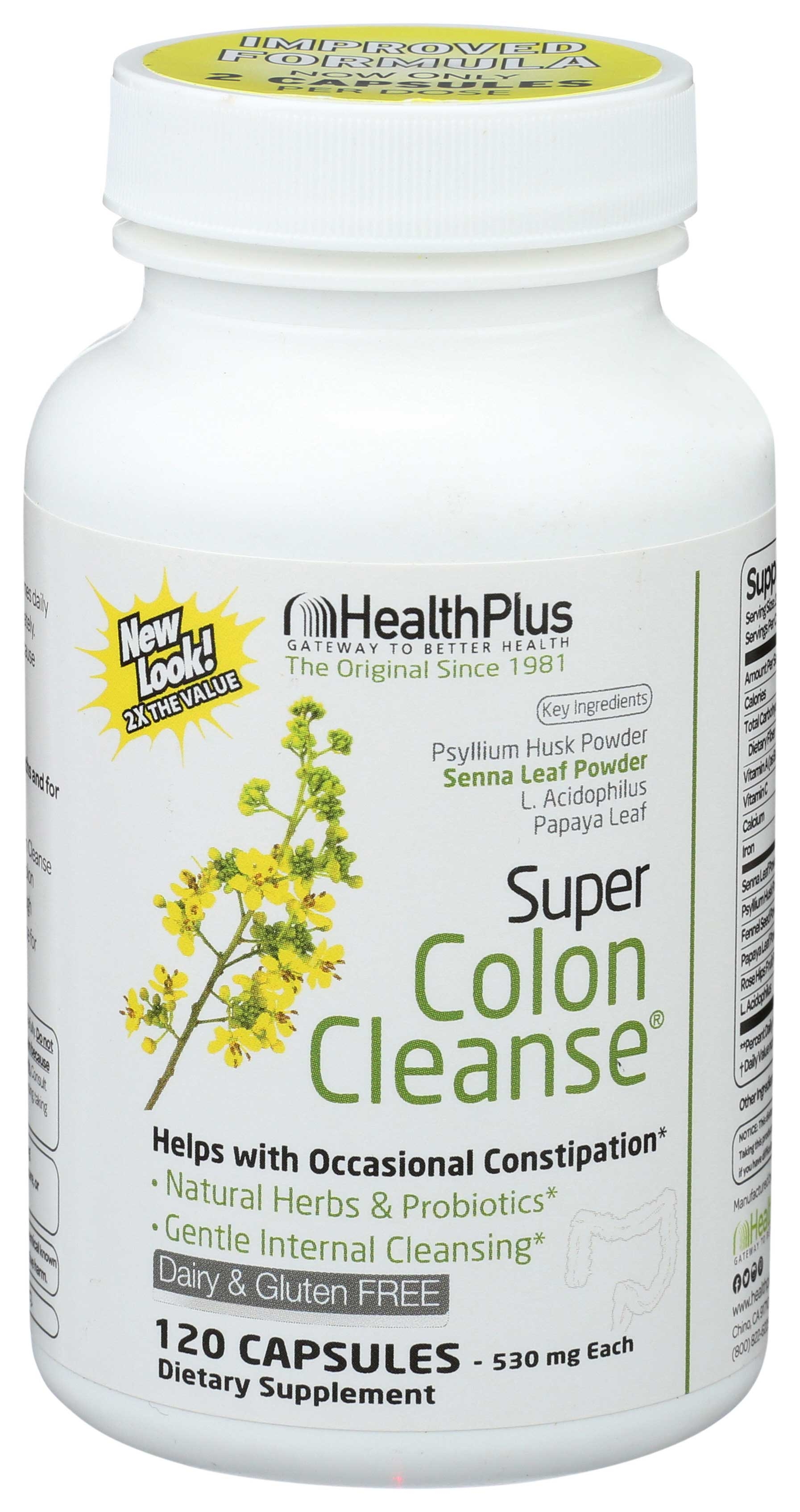 Health Plus Super Colon Cleanse Capsule - 120 count per pack