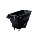 Rubbermaid Black Utility Tilt Truck, 0.75 Cubic Yard