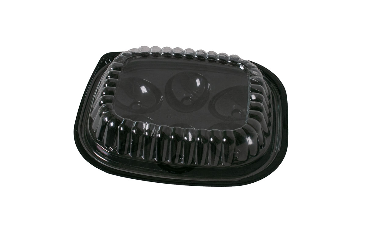 D&w Fine Pack Pet Black 6 Egg Tray With Dome Lid -- 416 Per Case