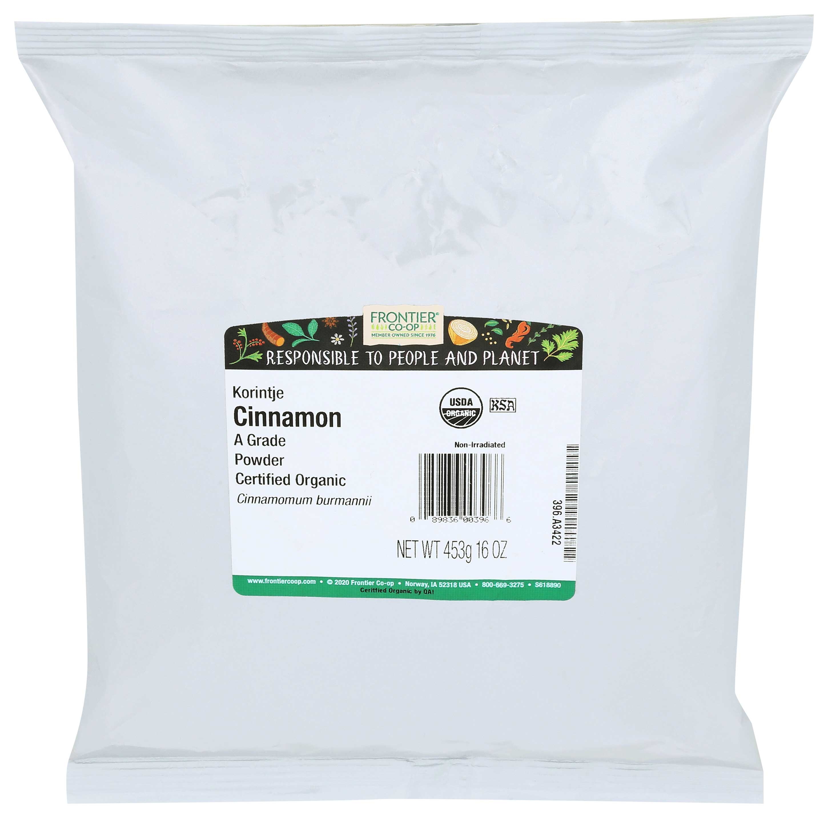 Frontier Herb Organic 3 Percent Cinnamon Ground Powder, 16 Ounce