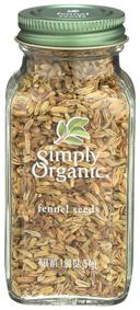 Simply Organic Fennel Seeds Seasoning, 1.9 Ounce -- 6 per case