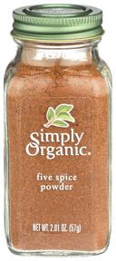 Simply Organic Five Spice Powder, 2.01 Ounce -- 6 per case.