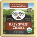 Organic Valley Organic Pasteurized Baby Swiss Cheese, 8 Ounce -- 12 per case