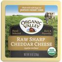 Organic Valley Organic Raw Sharp Cheddar Cheese, 8 Ounce -- 12 per case