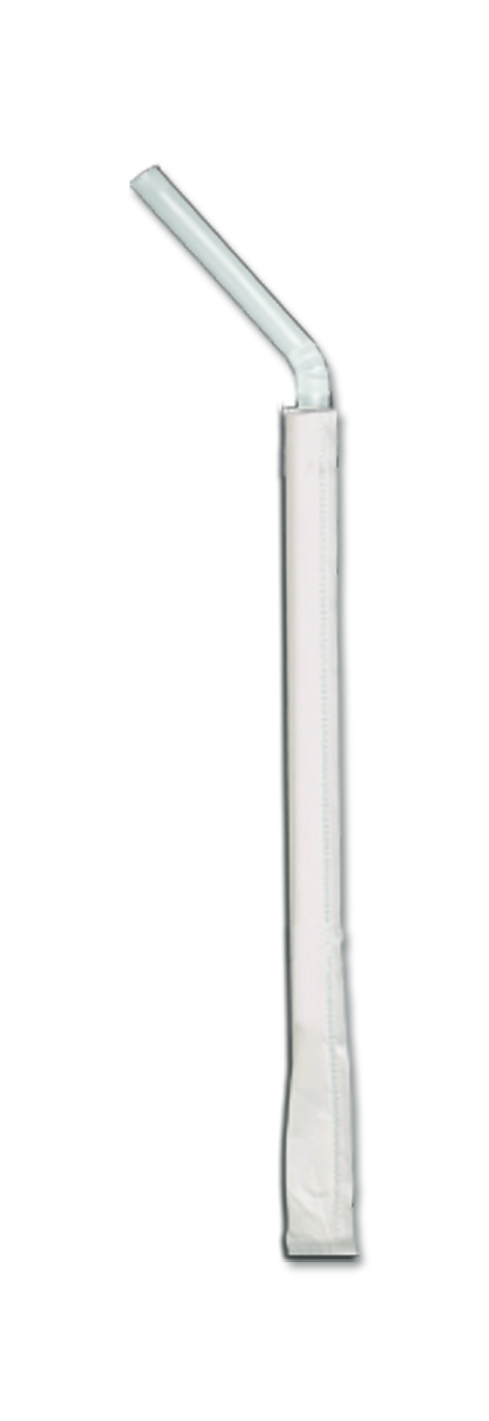 D and W Fine Pack Polypropylene White Flexible Wrapped Straw, 7.75 inch -- 1600 per case.