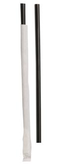 D and W Fine Pack Ebony Giant Wrapped Straw, 8.5 inch -- 7200 per case.