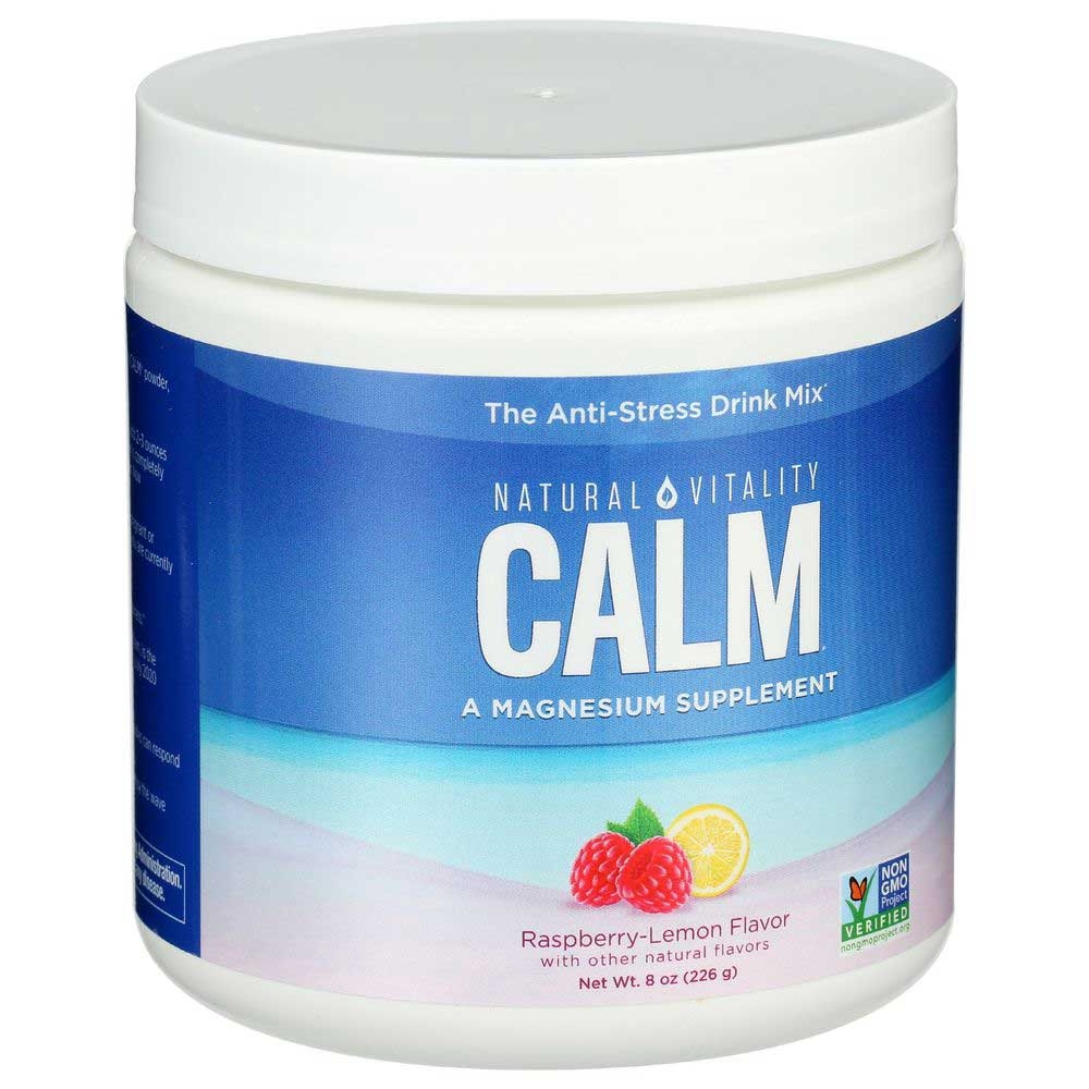 Natural Vitality Calm Raspberry Lemon Flavor Magnesium Powder, 8 Ounce