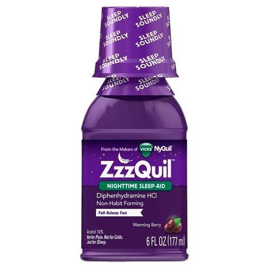 Vicks Zzzquil Warming Berry Night Time Sleep Aid Liquid, 6 Ounce -- 12 Per Case