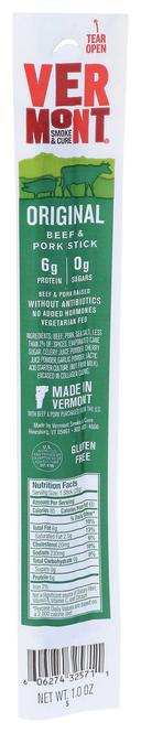 Vermont Smoke and Cure Original Beef and Pork Stick, 1 Ounce -- 24 per case