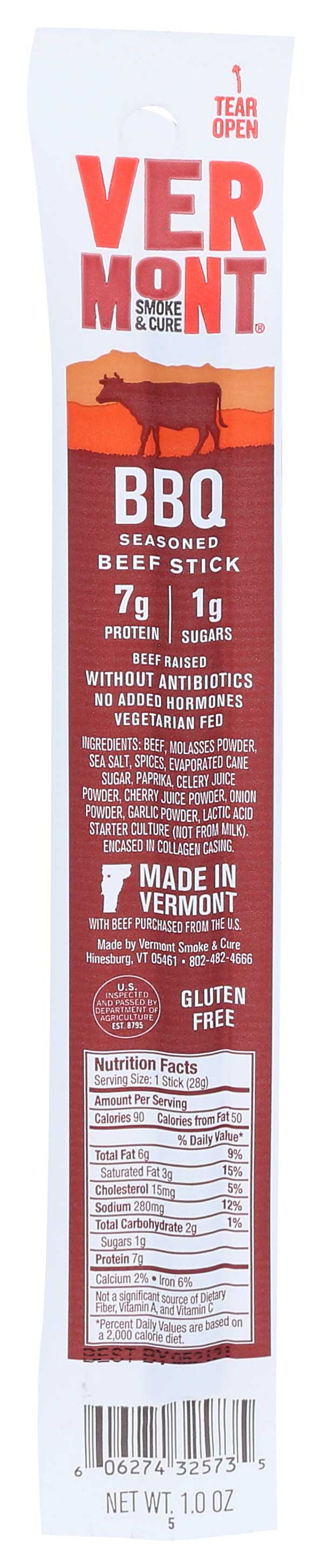 Vermont Smoke and Cure BBQ Real Stick, 1 Ounce -- 24 per case.