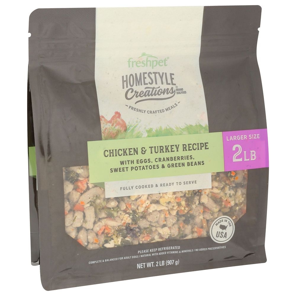 Homestyle Creations Chicken Turkey Dog Food, 2 Pound -- 4 Per Case