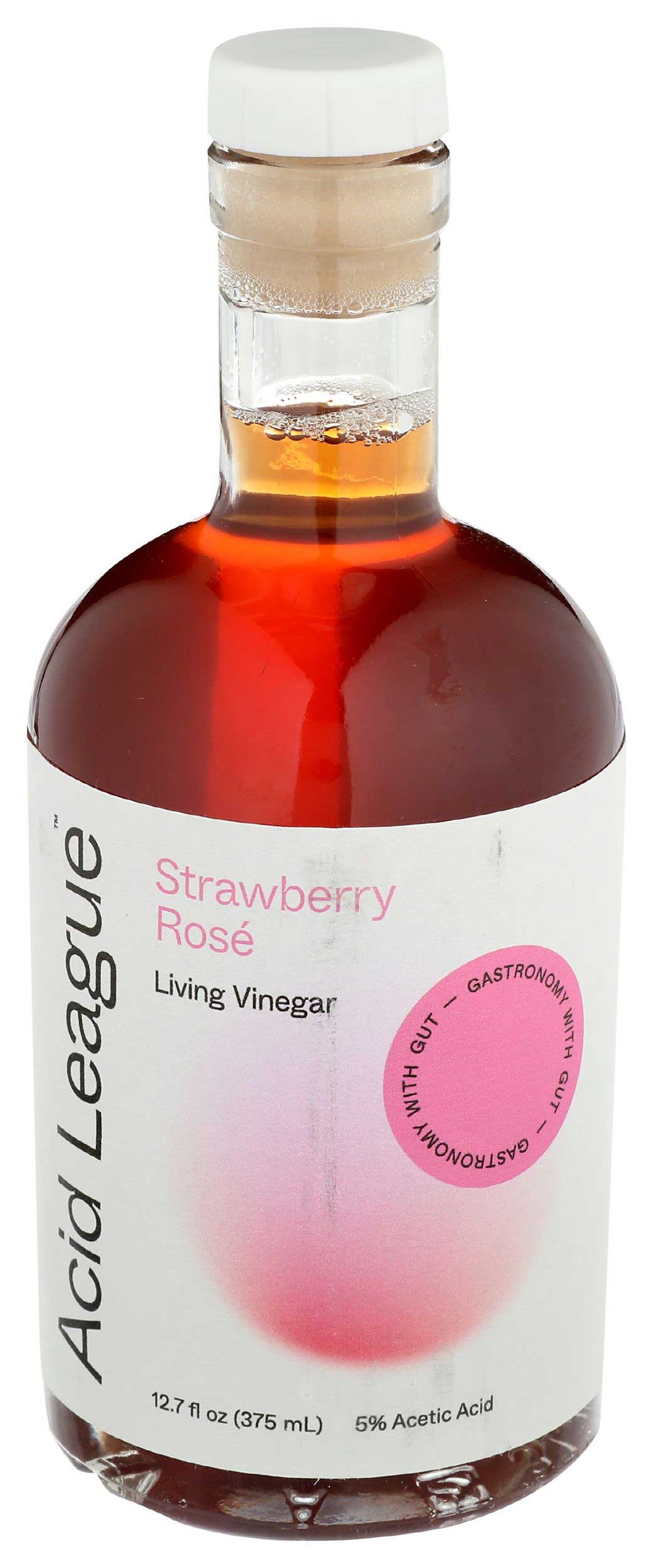 Acid League Strawberry Rose Living Vinegar, 12.7 Fluid Ounce -- 6 per case