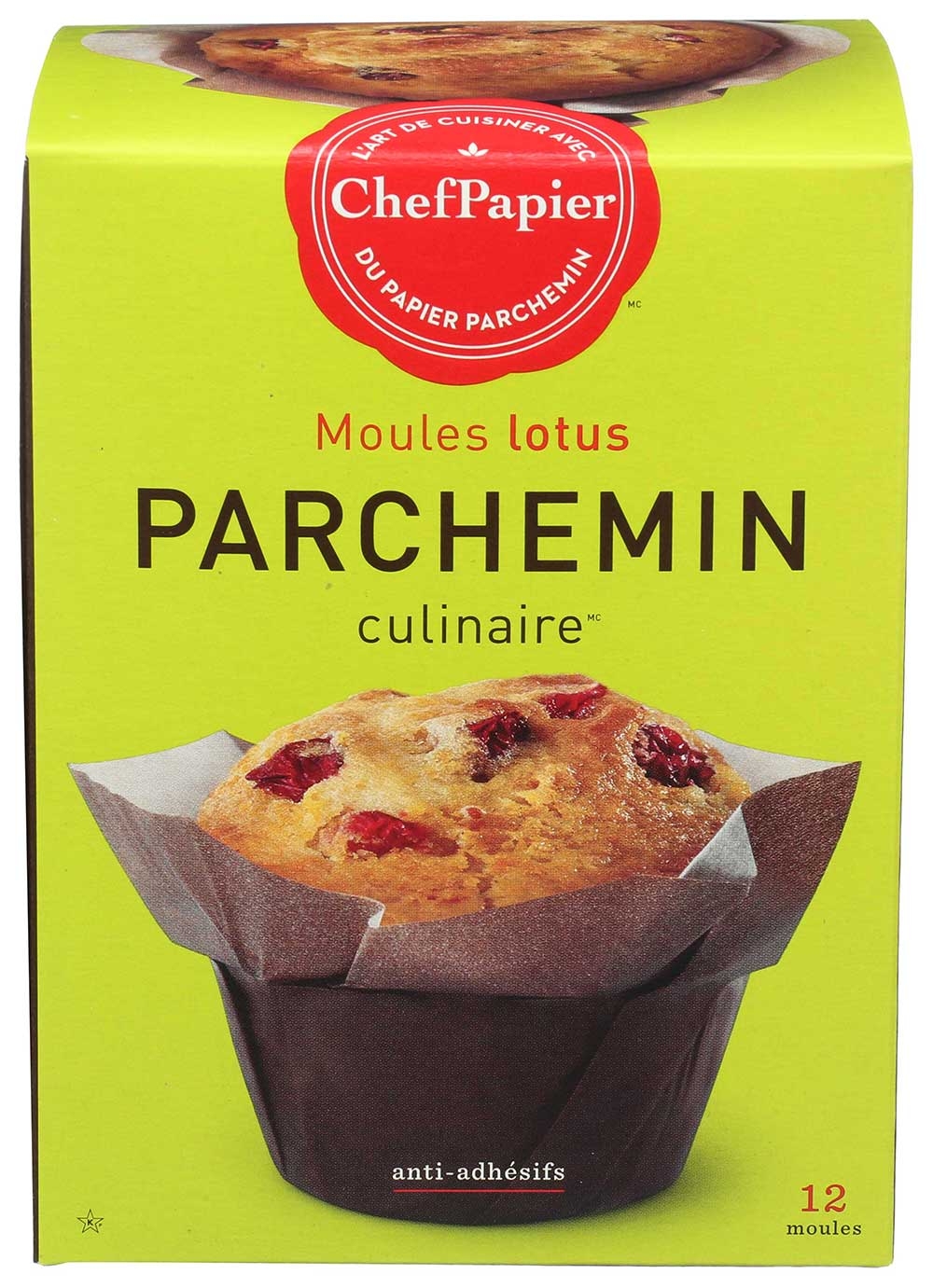 Paperchef Moules Lotus Parchment Baking Cup, 12 Count -- 6 Per Case