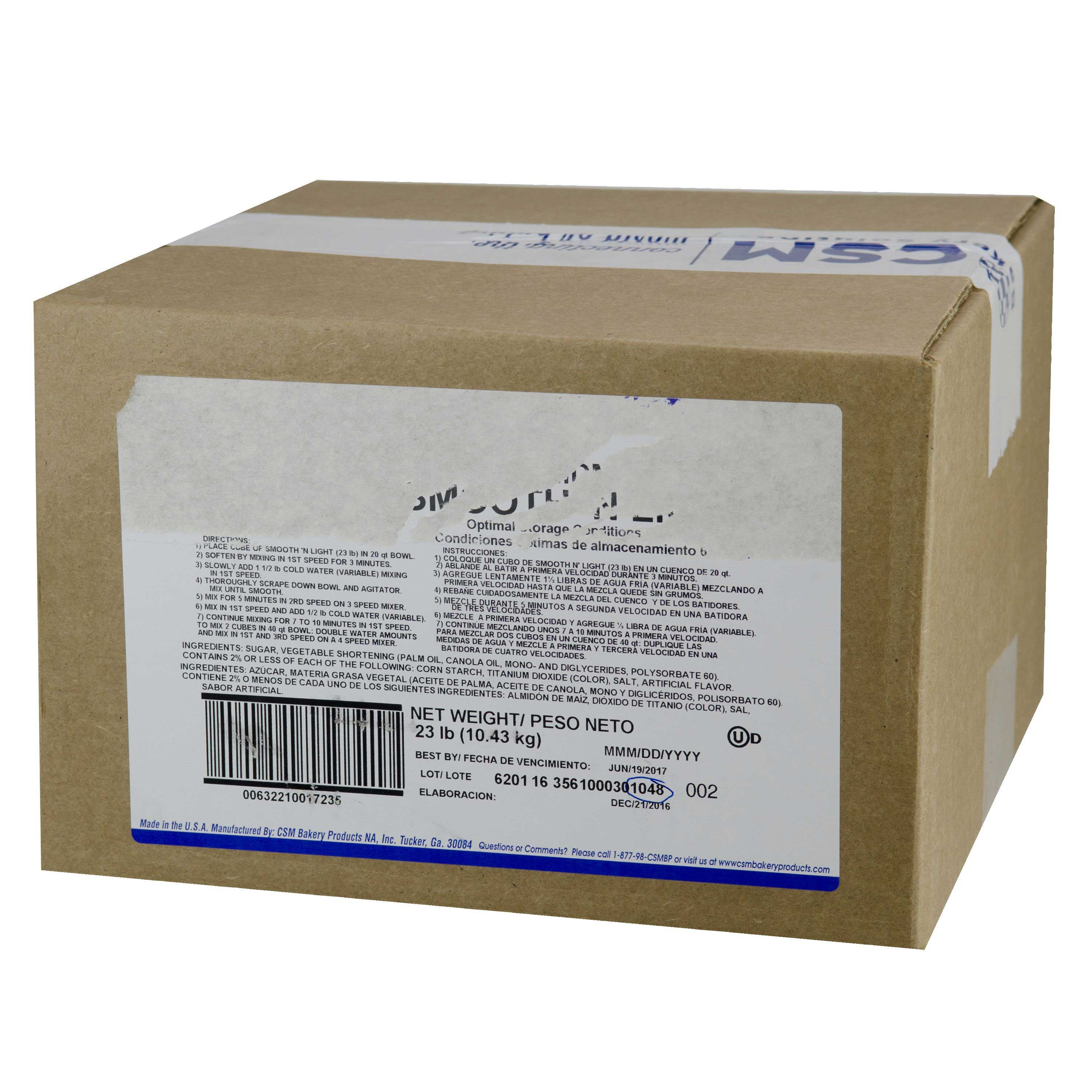 Brill Vanilla Smooth And Light Buttercreme Icing, 23 Pound Box -- 23 Per Case