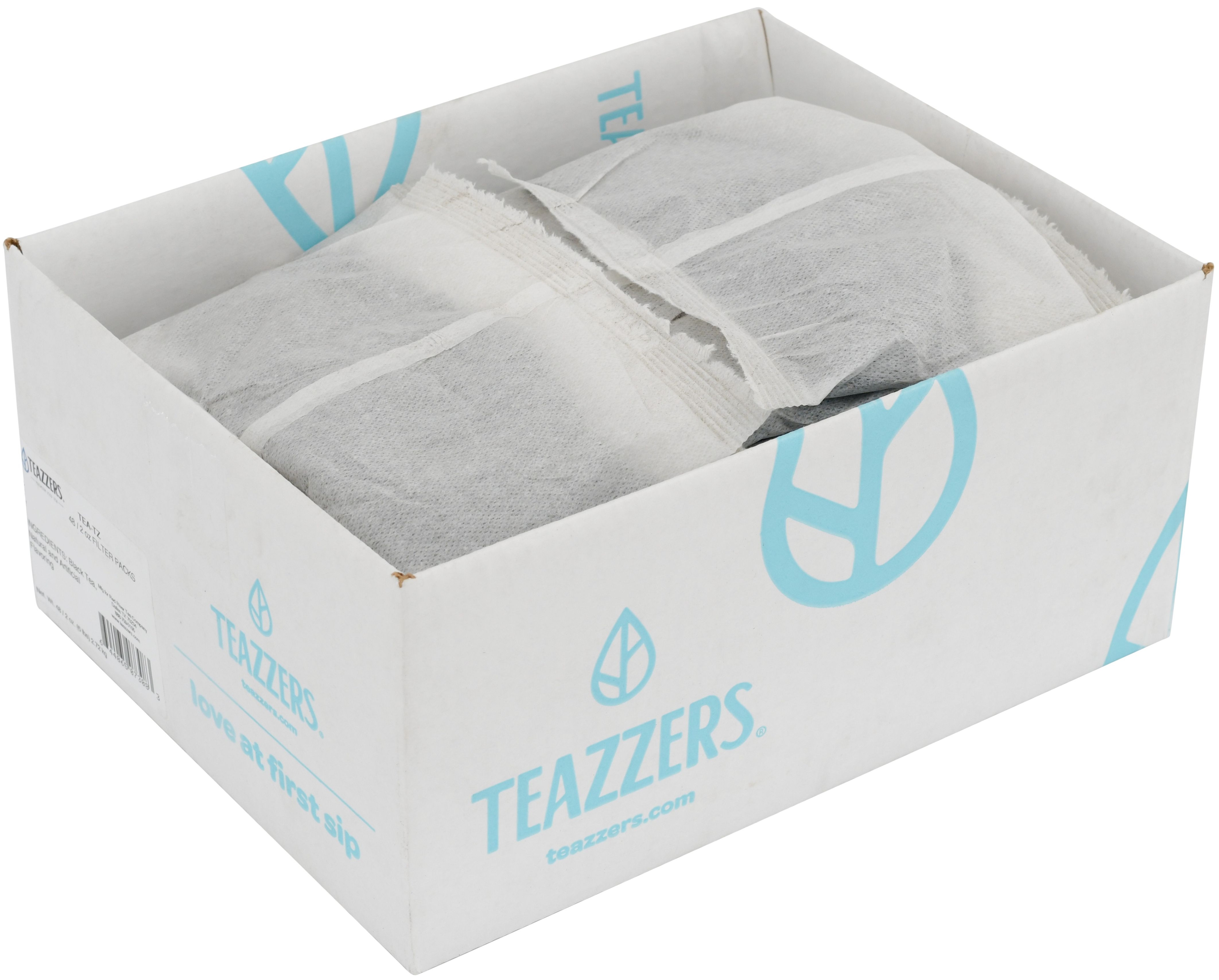 Teazzers Peach Premium Black Tea, 2 Ounce -- 48 per case